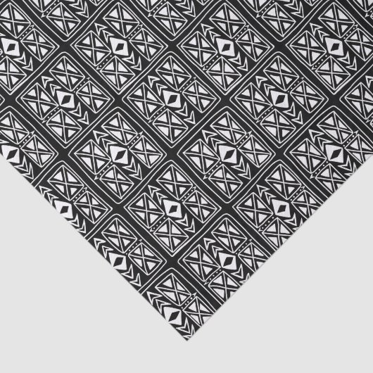 Papier Mousseline Carrelage Tivoli Motif noir blanc (Détail)