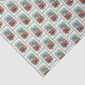 Papier Mousseline carrelage vintage rétro Noël Père Noël (Détail)