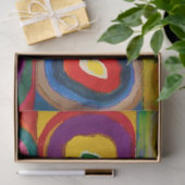 Papier Mousseline Carrés avec cercles, Abstraits, Wassily Kandinsky (Cadeau)