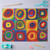 Papier Mousseline Carrés avec cercles, Abstraits, Wassily Kandinsky (Artisanat)