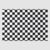 Papier Mousseline Carrés Checkered noirs et blancs (Recto)