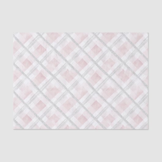 Papier Mousseline Carrés de Parties scintillant en argent rose blanc (Recto)