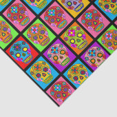 Papier Mousseline Carrés du crâne à sucre (Détail)