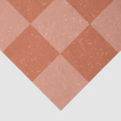 Papier Mousseline Carrés en terre cuite, vieux style imprimé (Détail)