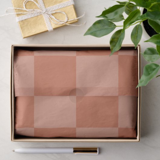 Papier Mousseline Carrés en terre cuite, vieux style imprimé (Cadeau)