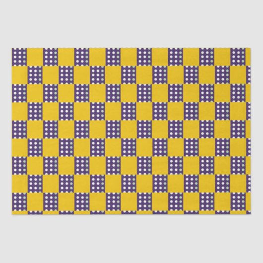 Papier Mousseline Carrés et points (Recto)