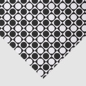 Papier Mousseline Carrés et pois noirs et blancs (Détail)