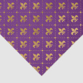 Papier Mousseline Carrés Mardi Gras Elégant Golden Fleur De Lis (Détail)