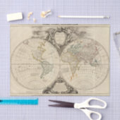 Papier Mousseline Carte 8 du monde (Artisanat)