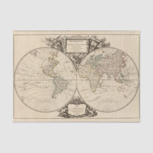 Papier Mousseline Carte 9 du monde (Recto)