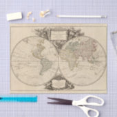 Papier Mousseline Carte 9 du monde (Artisanat)