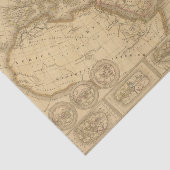 Papier Mousseline Carte antique (Détail)