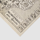 Papier Mousseline Carte Antique Madagascar Île Kraft (Détail)