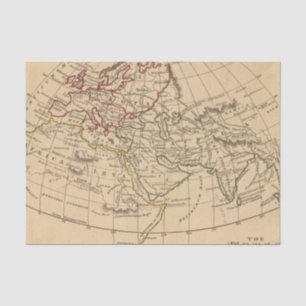 Papier Mousseline Carte classique du monde