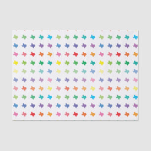 Papier Mousseline Carte couleur mignonne d'arc-en-ciel du Texas