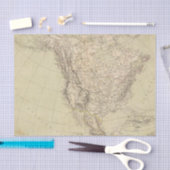 Papier Mousseline Carte d'atlas de l'Amérique du Nord montrant les (Artisanat)