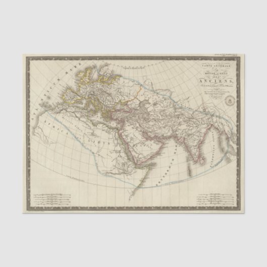 Papier Mousseline Carte d'atlas de Paris (Recto)