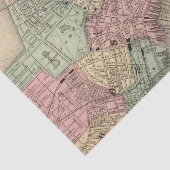 Papier Mousseline Carte de Boston par Mitchell (Détail)