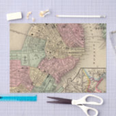 Papier Mousseline Carte de Boston par Mitchell (Artisanat)