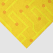 Papier Mousseline carte de circuit informatique moderne jaune orange (Détail)