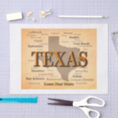 Papier Mousseline Carte de cru du Texas (Artisanat)