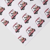 Papier Mousseline Carte de golf / dessin animé en voiturette de golf (Détail)