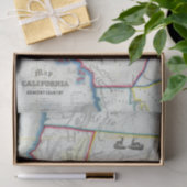 Papier Mousseline Carte de la Californie (Cadeau)