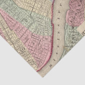 Papier Mousseline Carte de la Nouvelle-Orléans par Mitchell (Détail)