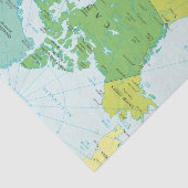 Papier Mousseline Carte de l'Amérique du Nord (Détail)