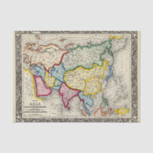 Papier Mousseline Carte de l'Asie