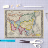 Papier Mousseline Carte de l'Asie (Artisanat)