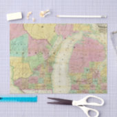 Papier Mousseline Carte de l'état du Michigan (Artisanat)