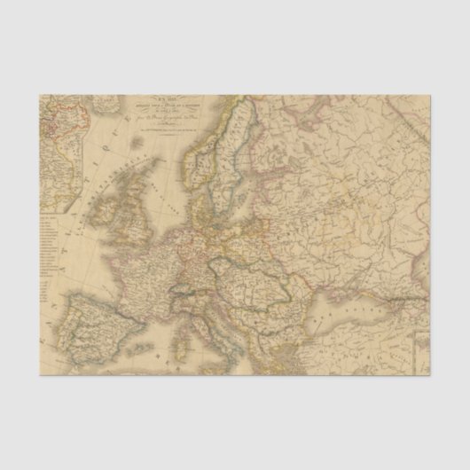 Papier Mousseline Carte de l'Europe 2 (Recto)