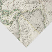 Papier Mousseline Carte de l'Océan Atlantique (Détail)