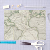 Papier Mousseline Carte de l'Océan Atlantique (Artisanat)