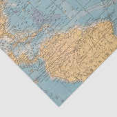Papier Mousseline Carte de l'Océan Atlantique (Détail)