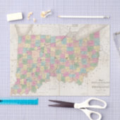 Papier Mousseline Carte de l'Ohio et de l'Indiana (Artisanat)