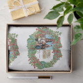 Papier Mousseline Carte de Noël Joyeux Joyeux Joyeux (Cadeau)