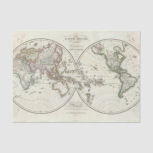 Papier Mousseline Carte de Paris Atlas