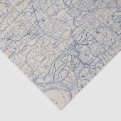 Papier Mousseline Carte de route de bicyclette du Wisconsin (Détail)