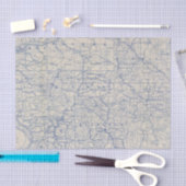 Papier Mousseline Carte de route de bicyclette du Wisconsin (Artisanat)