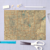 Papier Mousseline Carte de route du Minnesota (Artisanat)