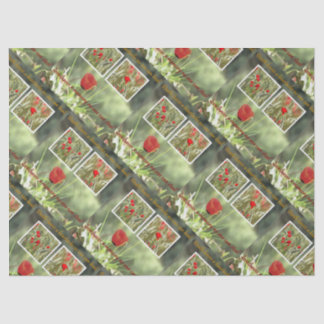 Papier Mousseline Carte de sympathie Coquelicot de chagrin d'amour a