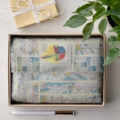 Papier Mousseline Carte de système d'American Airlines de verso (Cadeau)