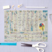 Papier Mousseline Carte de système d'American Airlines de verso (Artisanat)