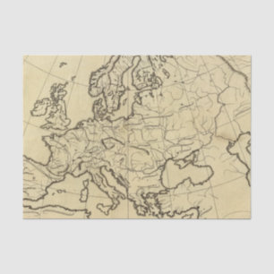 Papier Mousseline Carte d'ensemble de l'Europe