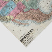 Papier Mousseline Carte des Etats-Unis, Canada, Mexique (Détail)