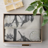 Papier Mousseline Carte des oiseaux postaux sur une succursale (Cart (Cadeau)