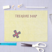 Papier Mousseline Carte des trésors Fête pirate (Artisanat)