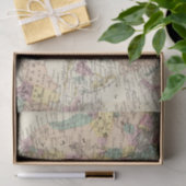 Papier Mousseline Carte d'hémisphère oriental (Cadeau)